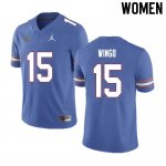 Women's Florida Gators #15 Derek Wingo NCAA Nike Blue Authentic Stitched College Football Jersey PAC3162CP